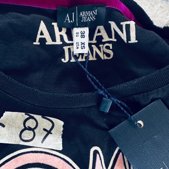 Armani jeans shirt black size 38-xs new - Picture 3 of 6